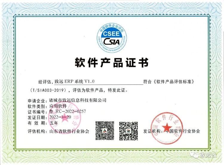 喜讯!致远科技通过双软认证